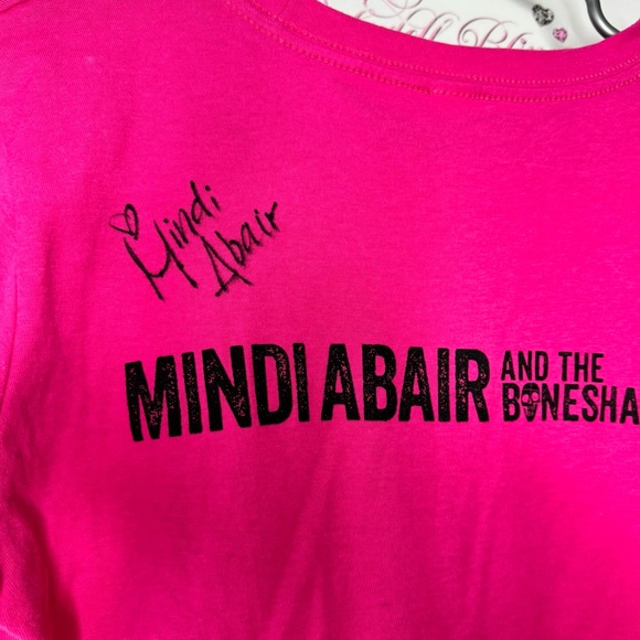 Autographed band tshirt Mindi abair and the boneshakers Graphic Top pink black - Picture 3 of 7